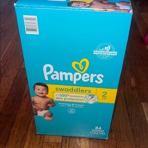 Pampers Swaddlers Diapers - Size 2, 84 Count, Blue
